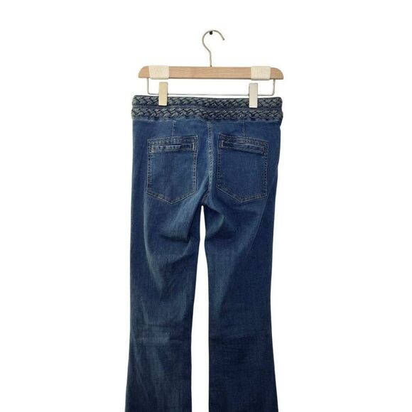 Veronica Beard Braided Waist Boot Cut Jeans Size 2 - Picture 5 of 6